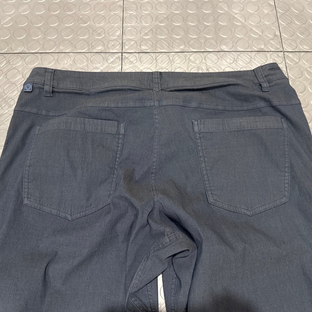 Lululemon ABC Classic 5 Pocket Pants Heathered Iron Blue 34x32 Cotton Nylon